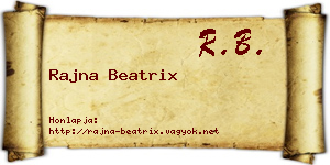 Rajna Beatrix névjegykártya